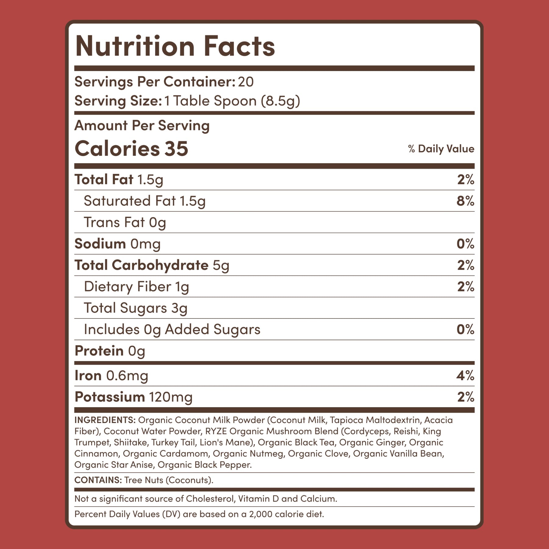 Mushroom Chai (1 Pack - 20 Servings) - M8TY
