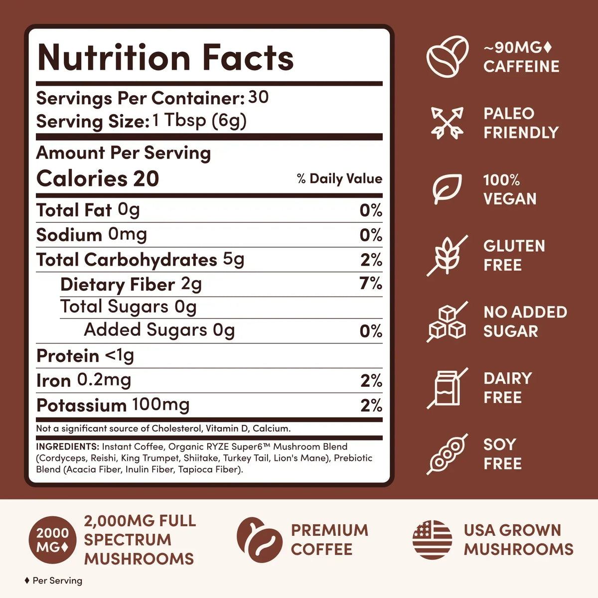 Mushroom Coffee Dark Roast Starter Kit (60 servings) - Y3PX
