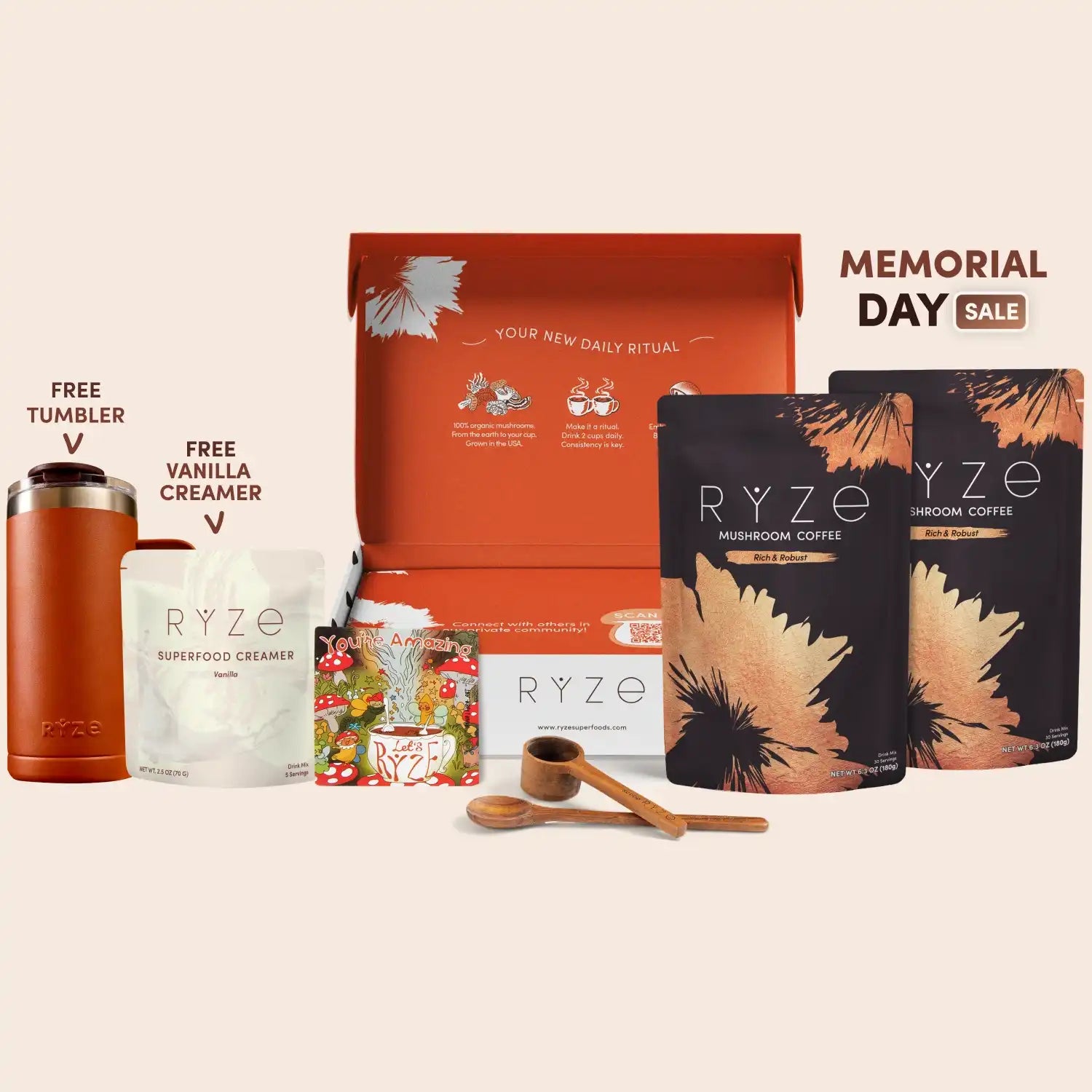 Mushroom Coffee Dark Roast Starter Kit (Upgrade) - T3SH