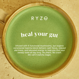 RYZE Mushroom Matcha - with 6 Organic Adaptogenic Mushrooms Grown In USA and Ceremonial-Grade Japanese Matcha - D62X